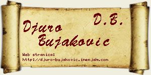Đuro Bujaković vizit kartica